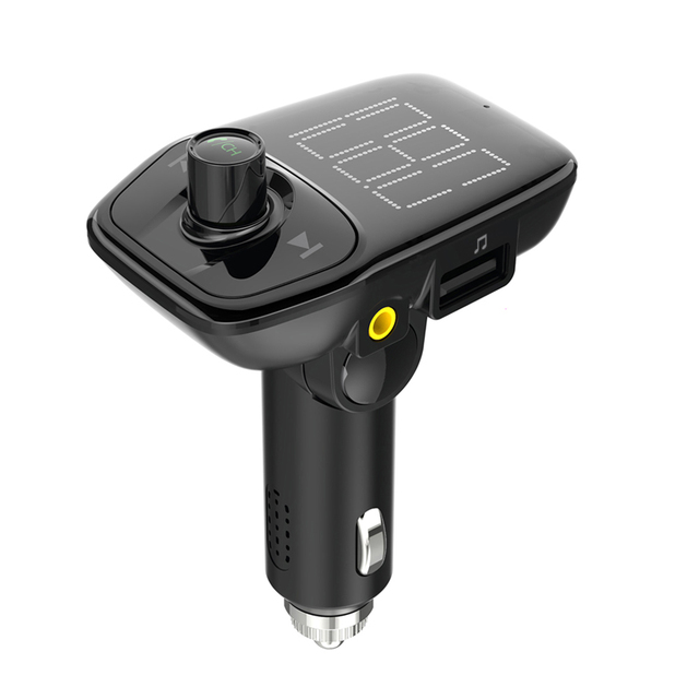 Amazon Hot Sale FM Transmitter T17 Model Sport DC 12V/24V Wireless Car Kit Hands Free Audio Receiver FM Transmitter