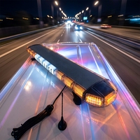 Barre lumineuse d'avertissement à led Barre lumineuse à led ambrée Mini flash stroboscopique Barre lumineuse d'avertissement