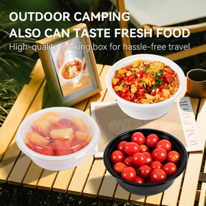 Không có tràn nhà hàng lấy đi súp container bao bì Rau hầm tròn rõ ràng Bát nhựa có nắp đậy - Product Image 6