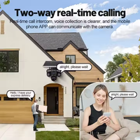 Caméra de sécurité IP CCTV Wifi domestique Ipc360 à trois objectifs 6K 9MP noire avec audio bidirectionnel et étanche