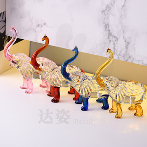 Crystal Glass <b>Elephant</b> Figurine Colorful Home Decoration Collection <b>Gift</b> - Product Image 1