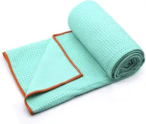 热卖吸水廉价运动清洁防滑定制可折叠瑜伽垫毛巾
