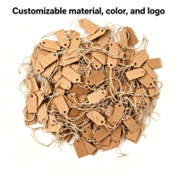 Étiquette rectangulaire en papier kraft imperméable avec code-barres pour vêtements (laminée en plastique)