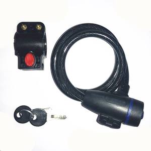 Câble de verrouillage de vélo 120 cm, fil d'acier noir, durable, antivol, pour vélo de montagne, vélo électrique - Product Image 4