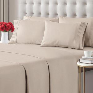 Cheap Luxury Soft <strong>Double</strong> Bed <strong>Sheets</strong> Sets Pillow Cases <strong>Fitted</strong> <strong>Sheet</strong> 100% Cotton Stitching Technology 400TC - Product Image 3