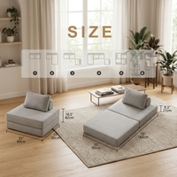 Komfortables Modernes Modulares Kombinations-Stoffsofa-Set, Vakuumverpacktes Ausziehbares Schlafsofa für Wohnzimmer