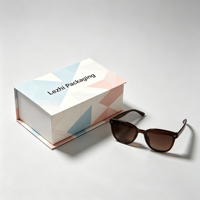 Coffret de lunettes de soleil de luxe personnalisé, emballage cadeau rigide pour lunettes, avec étui en cuir pour lunettes, ensemble de chiffons, étui de lunettes de soleil de qualité supérieure