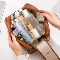 Organisateur de voyage étanche sacs de maquillage pochette de rangement cosmétique solide pour salle de bain beauté et sac de lavage de voyage
