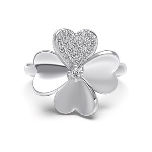 Set di Gioielli di Lusso per Donna, Anello e <span class=keywords><strong>Collana</strong></span> in Argento Sterling S925 <span class=keywords><strong>con</strong></span> Quadrifoglio, Gioielli Boutique per Fidanzamento e Matrimonio - Product Image 6