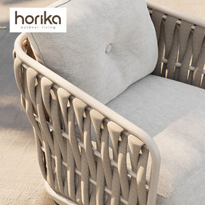 उच्च अंत होटल फर्नीचर एल्यूमीनियम फ्रेम बाहरी क्षेत्र के लिए सभी मौसम रस्सी बुनाई फर्नीचर उद्यान आउटडोर क्षेत्र के लिए सेट - Product Image 2