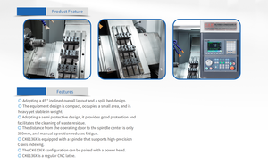 Độ chính xác cao ck6136 Trung Quốc CNC <span class=keywords><strong>Lathe</strong></span> hoàn toàn tự động nghiêng giường Mitsubishi hệ thống điều khiển kim loại GSK động cơ - Product Image 3