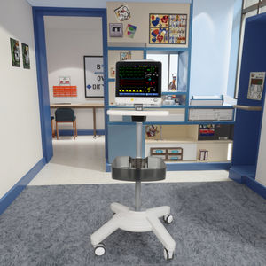 Moderne Mobiele Ziekenhuis Laboratorium Kar Aluminium Kolom Stille Remwielen Medische Apparatuur <span class=keywords><strong>Trolley</strong></span> Voor Hotel Dineren Gebruik - Product Image 2