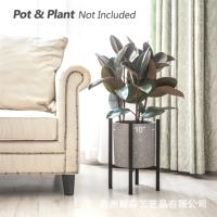 Vente en gros d'assemblage métallique présentoir à fleurs noir support de jardinière intérieur/extérieur support de petits pots de plantes de jardin