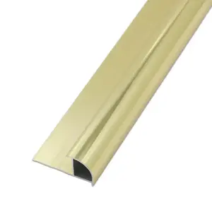 Wholesale Customization Self Adhesive Anti Slip Metal Aluminium Brushed Black Carpet Edge Trim Strip