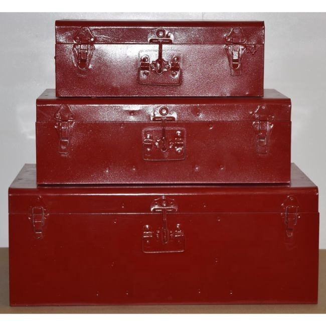 ヴィンテージ風インダストリアルレトロインド伝統金属製収納衣類装飾