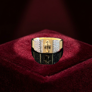 Elegant 14K <b>Gold</b> Luxury Men's <b>Cocktail</b> <b>Ring</b> with Bold Center Design Daily Wear Engagement Weddings Special Occasions Gift Idea - Product Image 2