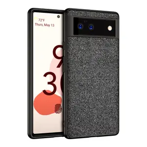 Google 7 6 5A 4XL 전화 케이스 패브릭 TPU 커버 단색 캔버스 미니멀리스트 드롭 보호 Google 7A 6A 5A 4XL