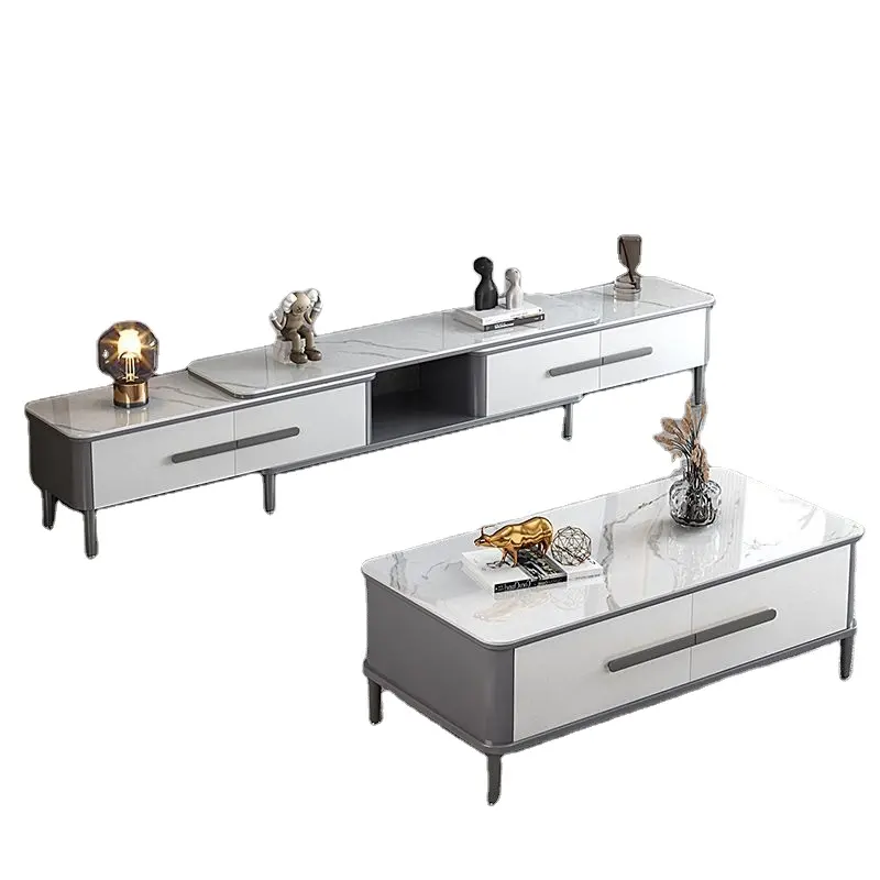 Modern Style wholesale modern slate wooden luxury media console living room furniture Ty stand coffeetable TV Unit cabinet