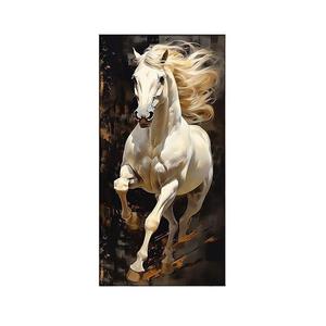 Tableau encadré en porcelaine de cristal Xuan Guang, motif cheval, pour entrée de maison, murale de salon, peinture lumineuse moderne, collection Cheval Arrives Succès - Product Image 5