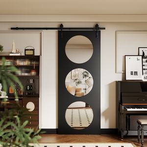 モダンシンプルなガラスインテリアドアレトロフレンチハンギングトラック防水寝室用キッチントイレサイド家庭用 - Product Image 4