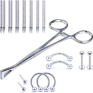 Pinces de perçage DIY en acier inoxydable de haute qualité pour septum, nez, langue, piercings dermiques, personnalisables OEM/ODM, marque Gray Rocks 1 1 - Product Image 1