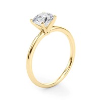 Anillo Solitario de Moissanita Elegante, Talla Personalizada, Certificado GRA, Chapado en Rodio/Oro Amarillo/Oro Rosa, Buen Precio, Venta al Por Mayor