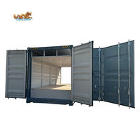 Conteneur maritime High Cube de 20 pieds en acier Corten, avec ouverture latérale complète, porte-documents et étagères personnalisées