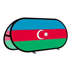 Azerbaijan Oval Pop up <b>Banner</b> Warp-knitted Fabric for Outdoor Advertising Promotion Outdoor Tent - Product Image 1