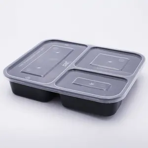 Leck proof mittagessen box mit fach luftdichten einweg lebensmittel behälter pp kunststoff lebensmittel container
