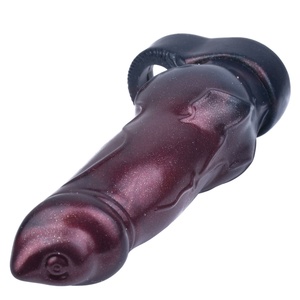 Anillo de Bloqueo Grueso Combinado con Funda para Pene de Silicona Suave, Impermeable y Reutilizable, Condón para Pene, Funda para Pene para Mayor Placer Masculino - Product Image 2