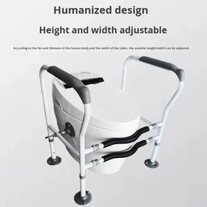 Toilet Handrail Anti-Slip Adjustable Foldable Lightweight for Elderly Bathroom Safety Rehabilitation Therapy Supplies - Product Image 3