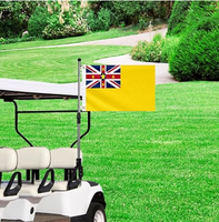 Bandera de Niue de 3x5 pies, poliéster de lujo resistente y duradero, para interiores/exteriores con rayas cosidas y ojales de latón