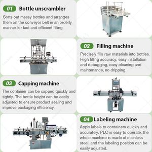 Machine de remplissage et de bouchage automatique de bouteilles pour liquides (huile, jus, eau) en plastique - Product Image 3