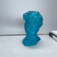 Sculpture Artistique Minimaliste en Résine Transparente Peinte à la Main, Personnages YiDang David, Figurine d'Art pour la Maison, le Bureau, l'Hôtel, la Table