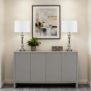 Tối Giản Bảng Ánh Sáng Màu Đen Chrome Pha Lê Bảng Đèn Trắng Trống Bóng Râm Môi Trường Xung Quanh Cơ Thể Thủy Tinh Pin AC Cho Phòng Ngủ - Product Image 6