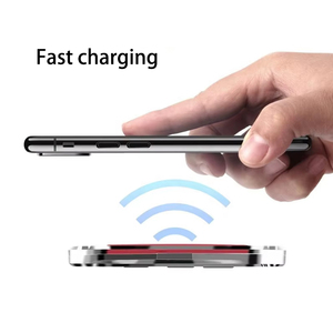 <span class=keywords><strong>Chargeur</strong></span> sans fil magnétique ignifuge 15W, style cristal blanc, transparent, portable, station de charge rapide de bureau pour smartphones - Product Image 3