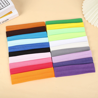 Bandeau de sport en coton uni, large et élastique, antidérapant et doux, pour femme, idéal pour le yoga, le fitness et l'entraînement quotidien