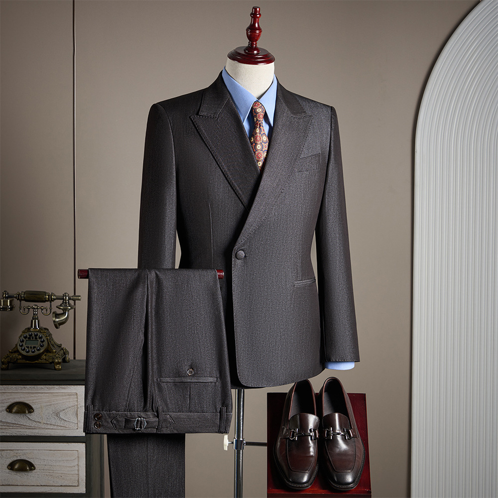 Jet black-suit and dress pants