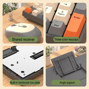 ชุดคีย์บอร์ดและเมาส์ไร้สาย 2.4G แบบ Ergonomic สำหรับใช้งานที่บ้าน สำนักงาน และคอมพิวเตอร์ - Product Image 3