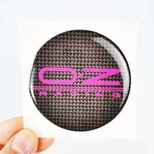Custom Brand Design 3D Epoxy Sticker Packing Label Round Doming Epoxy Sticker Resin Decal Sticker