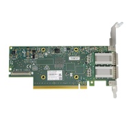 Kartu Adaptor Ethernet Mellanox 16.0 GT/s MCX653106A-HDAT Dual Port QSFP56 Kartu Jaringan PCIe 4.0 X16 Connect X-6 VPI Baru