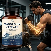 Complément alimentaire pour la santé des os et des nerfs, marque privée OEM/ODM, capsule de citrate de magnésium