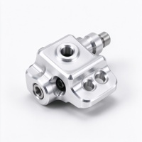 Casing Kaliper Rem Cakram Sepeda CNC dari Aluminium Alloy Perak Anodized, Suku Cadang Pengganti Presisi