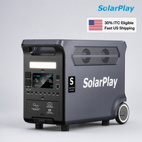 Générateur solaire Solarplay 3840Wh LiFePO4, station d'alimentation portable 3600W, certifié 30% ITC, idéal pour la sauvegarde à domicile