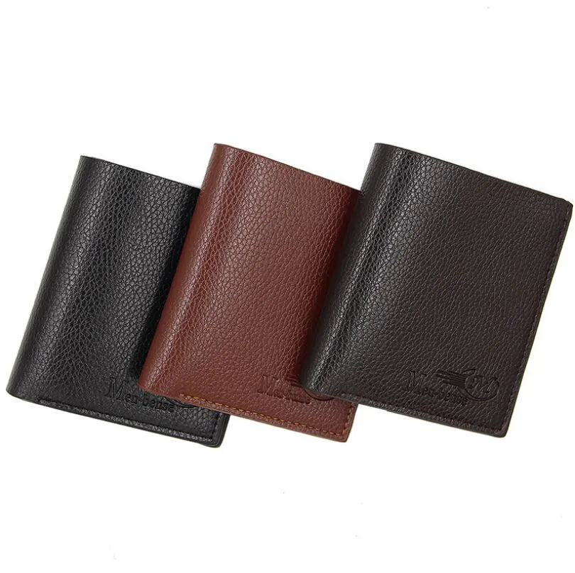 Neue kurze bequeme und weiche Brieftasche Kreditkarte PU Leder Geldbörse für Männer