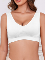 Nouveau soutien-gorge de sport respirant en maille tricotée à couvrance totale, sans coutures, sans armatures, léger et confortable pour le yoga et la gym