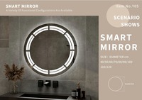 Miroir de salle de bain rond LED intelligent à commande tactile, anti-buée, avec fixation murale et alimentation par prise, idéal pour hôtels et salons – Offre Spéciale