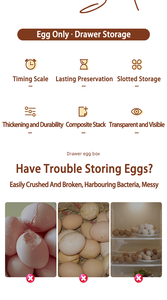 Yumurta koruma bitirme ve depolama için gıda sınıfı yumurta çok katmanlı saklama kutusu yumurta tutucu buzdolabı - Product Image 5
