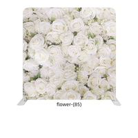 Backdrop Kain Tension 10x10 Custom, Stand Photo Booth, Sarung Bantal Backdrop, Banner Dinding Bunga Dua Sisi dengan Rangka Aluminium