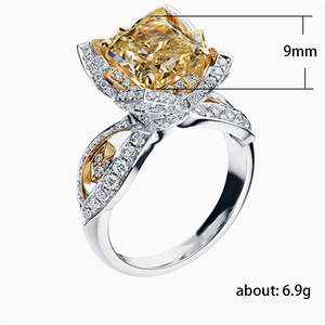 Anello da Donna in Lega Bicolore con Micro Incastonature di Pietre Brillanti, Elegante Stile da Ufficio, per Fidanzamento e Uso Quotidiano, Gioiello da Dito Versatile - Product Image 2